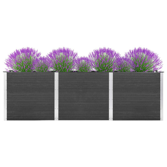 vidaXL Garden Raised Bed 300x100x91 cm WPC Grey