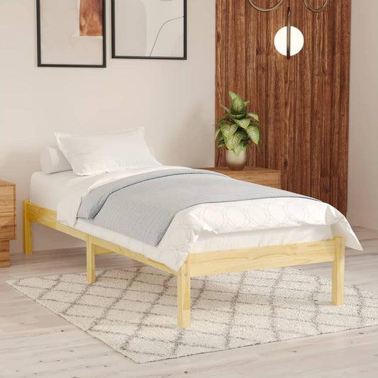 vidaXL Bed Frame Solid Wood Pine 100x200 cm