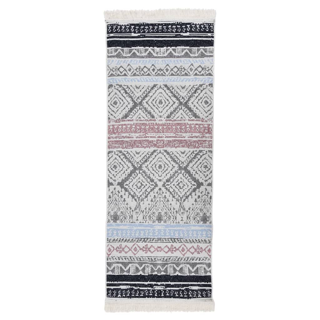 vidaXL Rug Pink and Aqua 100x300 cm Cotton
