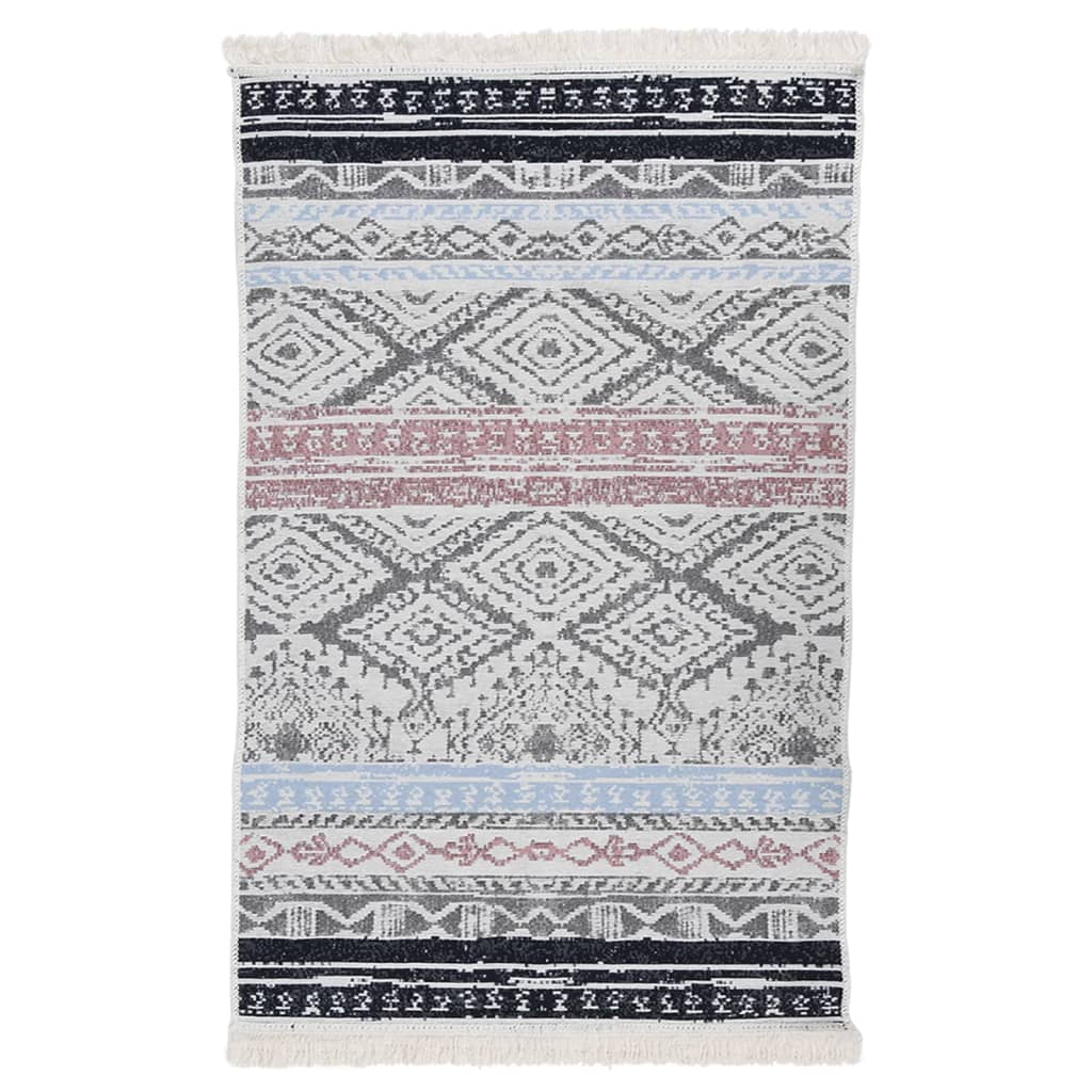 vidaXL Rug Pink and Aqua 160x230 cm Cotton