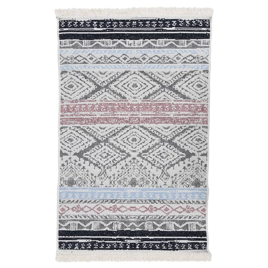 vidaXL Rug Pink and Aqua 160x230 cm Cotton