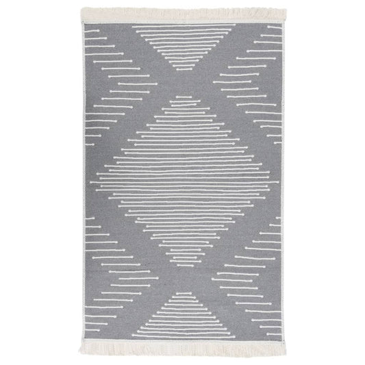 vidaXL Rug Dark Grey 120x180 cm Cotton