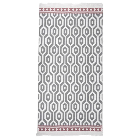 vidaXL Rug Grey 80x150 cm Cotton