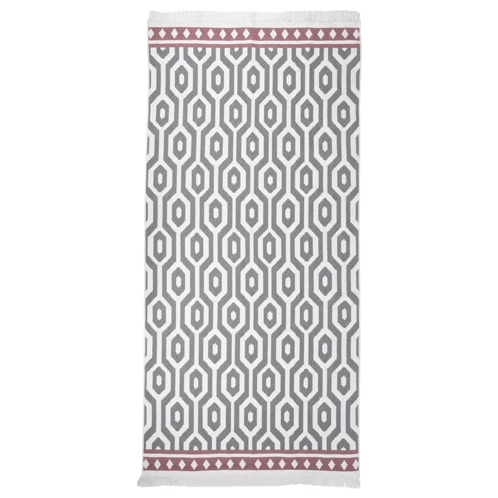 vidaXL Rug Grey 100x200 cm Cotton
