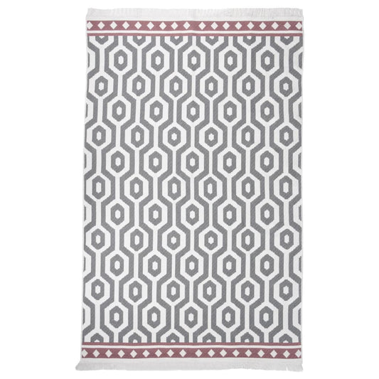 vidaXL Rug Grey 160x230 cm Cotton