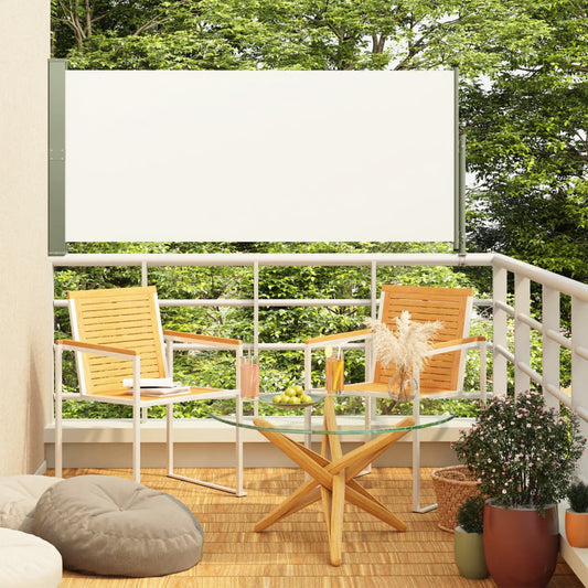 vidaXL Patio Retractable Side Awning 140x300 cm Cream