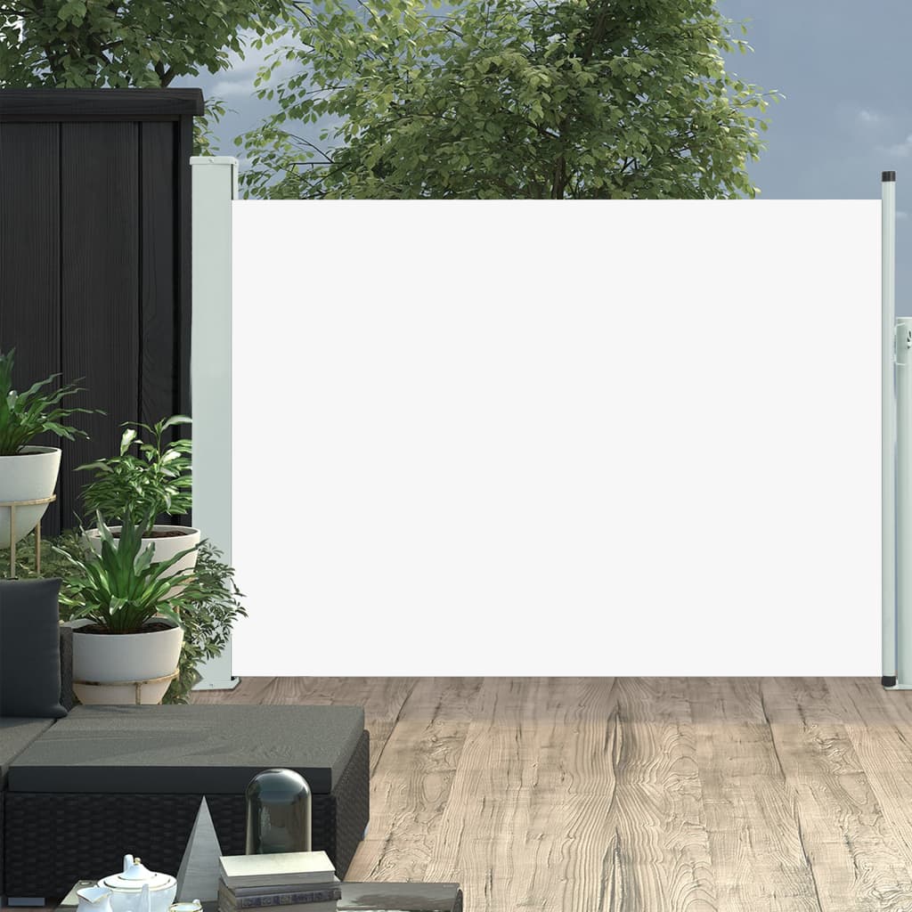 vidaXL Patio Retractable Side Awning 117x500 cm Cream