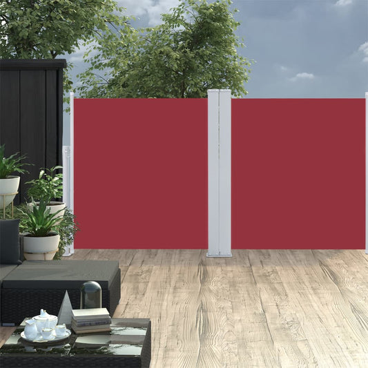 vidaXL Retractable Side Awning Red 117x600 cm