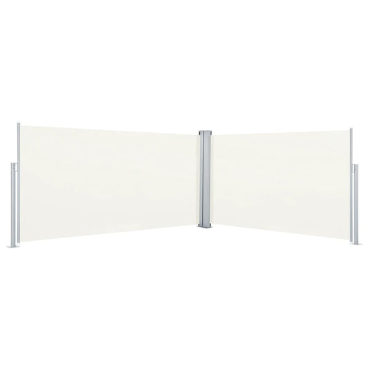 vidaXL Retractable Side Awning Cream 160x600 cm