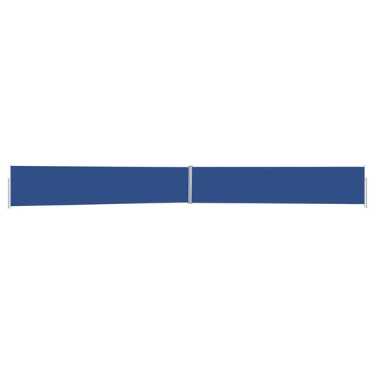 vidaXL Retractable Side Awning Blue 140x1200 cm