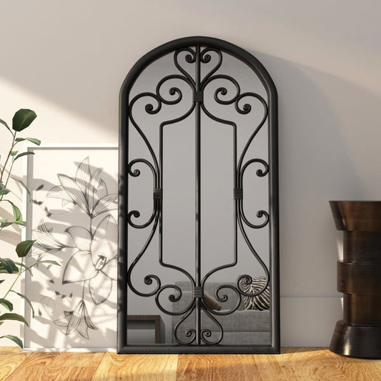vidaXL Mirror Black 70x30 cm Iron for Indoor Use