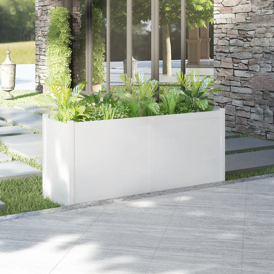 vidaXL Garden Planter White 150x50x70 cm Solid Pinewood