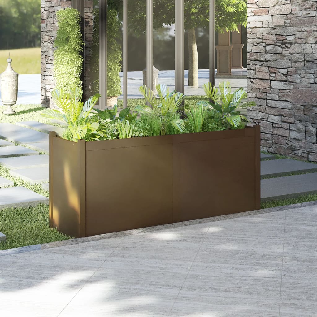 vidaXL Garden Planter Honey Brown 150x50x70 cm Solid Pinewood