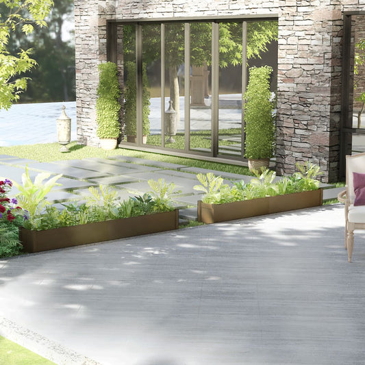 vidaXL Garden Planters 2 pcs Honey Brown 200x31x31 cm Solid Pinewood