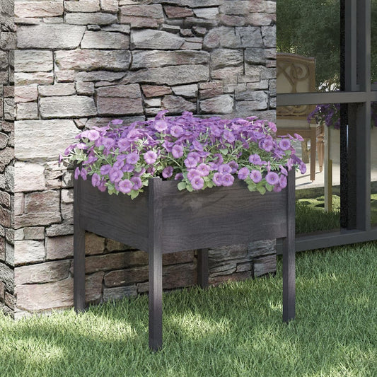 vidaXL Garden Planter Grey 70x70x70 cm Solid Pinewood