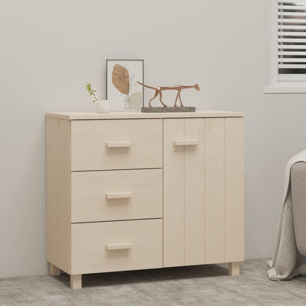vidaXL Sideboard HAMAR Honey Brown 90x40x80 cm Solid Pinewood