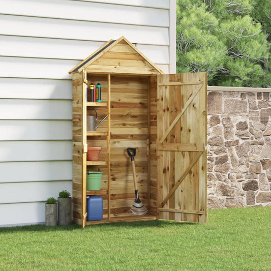vidaXL Garden Tool Shed 107x37x220 cm Impregnated Solid Wood Pine