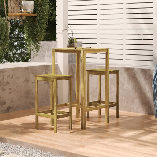 vidaXL Bar Table 60x60x110 cm Impregnated Pinewood