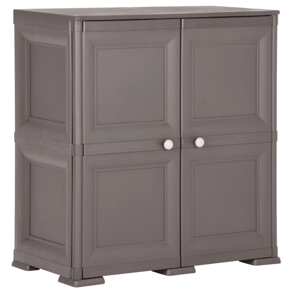 vidaXL Plastic Cabinet 79x43x85.5 cm Wood Design Grey
