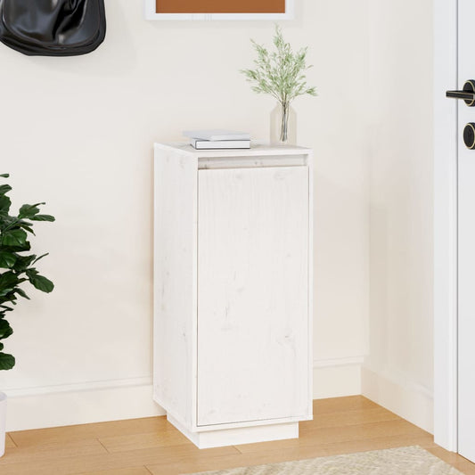 vidaXL Shoe Cabinet White 35x35x80 cm Solid Wood Pine
