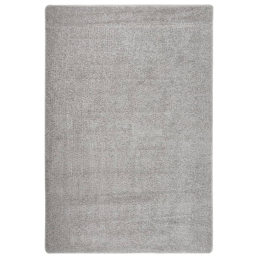 vidaXL Shaggy Rug Light Grey 140x200 cm Anti Slip