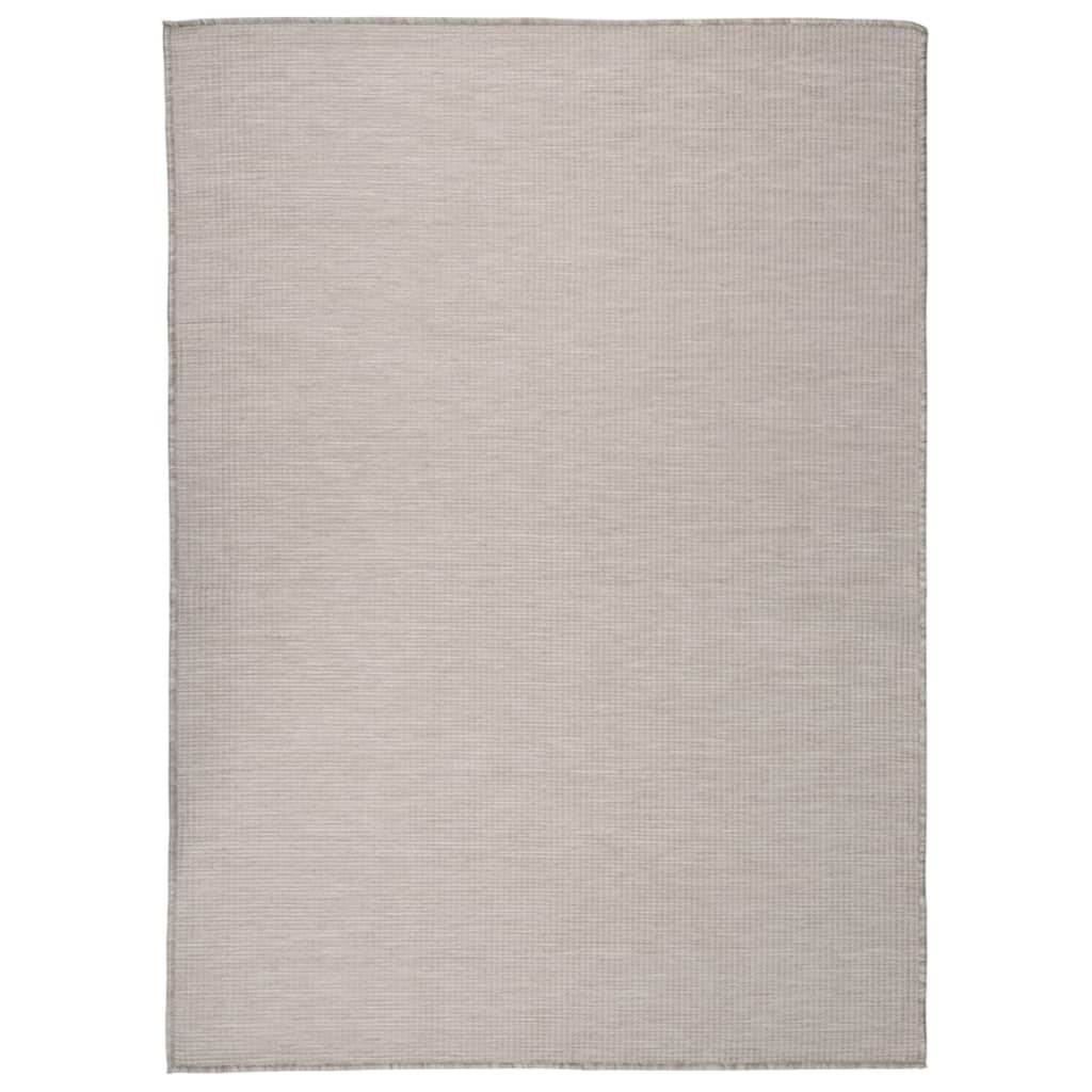 vidaXL Outdoor Flatweave Rug 200x280 cm Taupe
