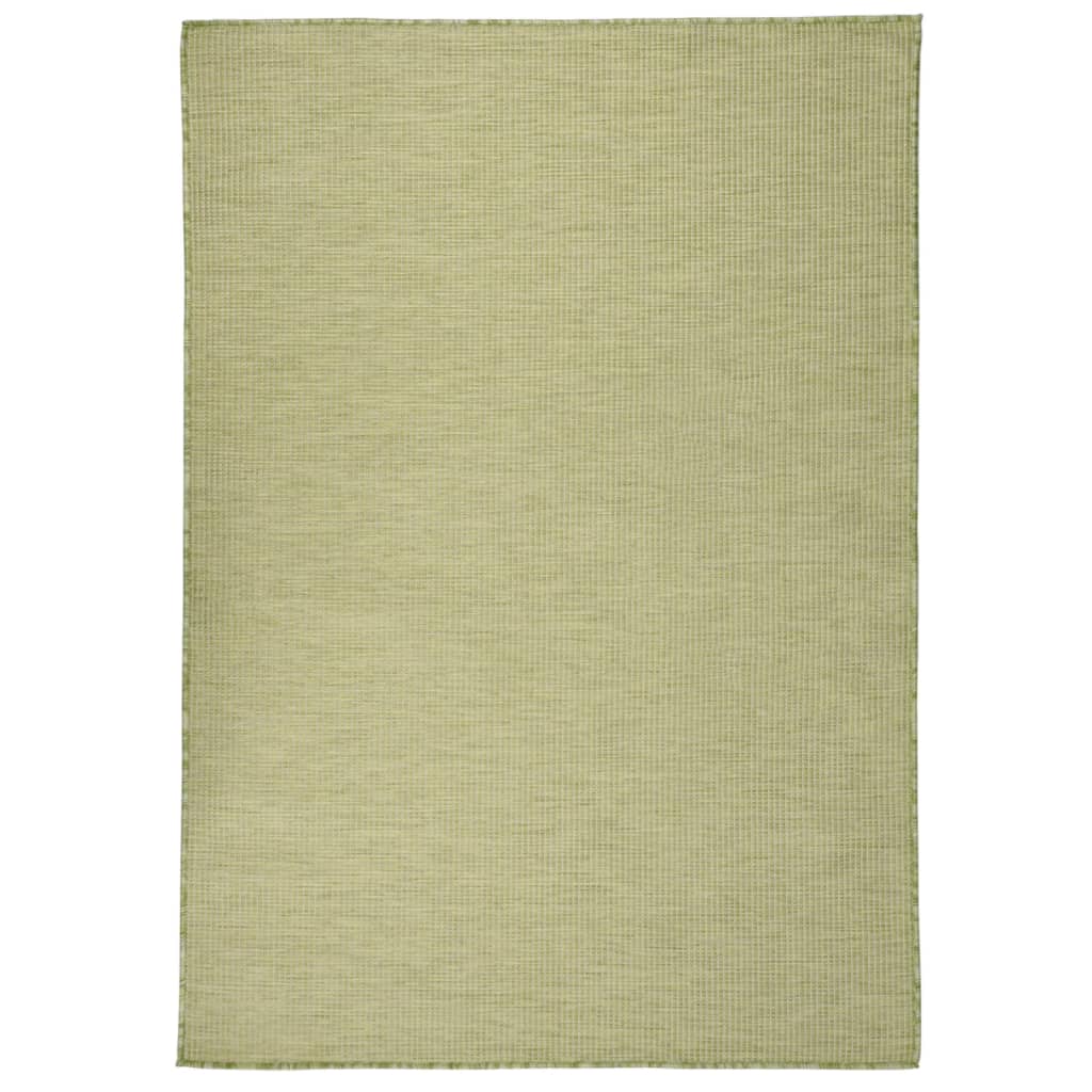 vidaXL Outdoor Flatweave Rug 140x200 cm Green