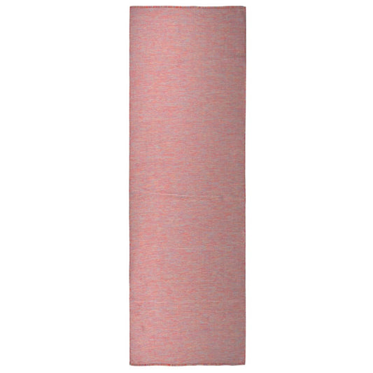 vidaXL Outdoor Flatweave Rug 80x250 cm Red