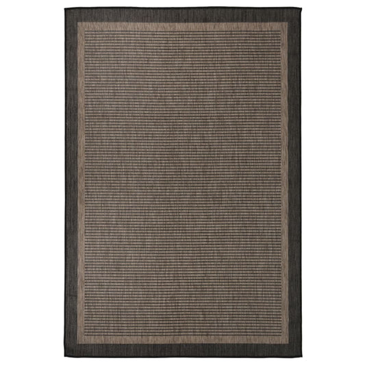 vidaXL Outdoor Flatweave Rug 160x230 cm Dark Brown