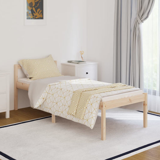 vidaXL Bed Frame 90x200 cm Solid Wood Pine