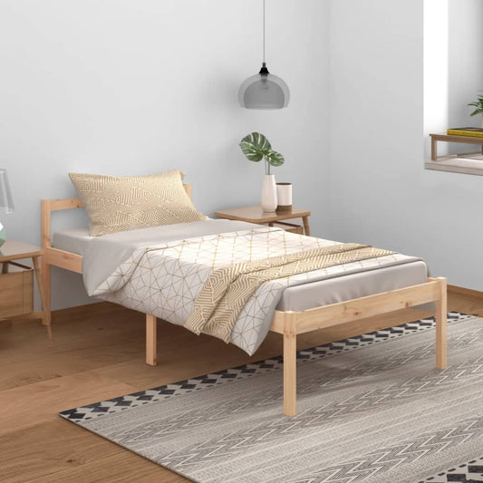 vidaXL Bed Frame 100x200 cm Solid Wood Pine
