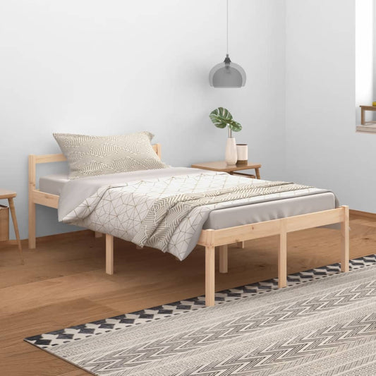 vidaXL Bed Frame 120x200 cm Solid Wood Pine