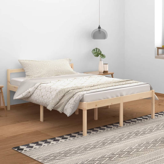vidaXL Bed Frame 140x200 cm Solid Wood Pine