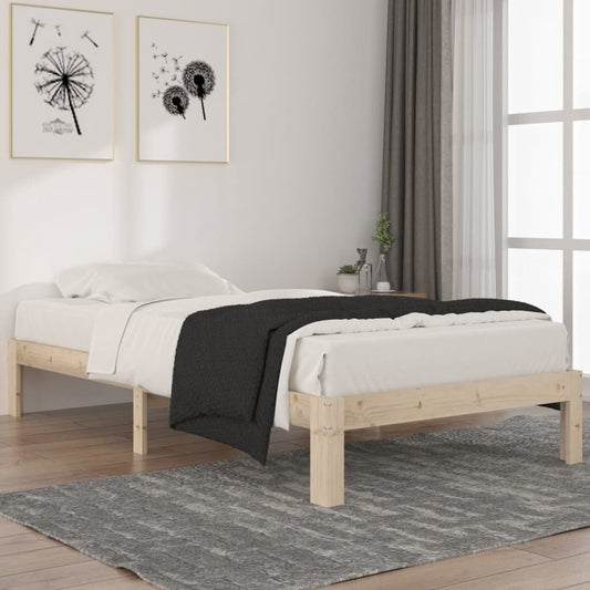vidaXL Bed Frame Solid Wood Pine 100x200 cm