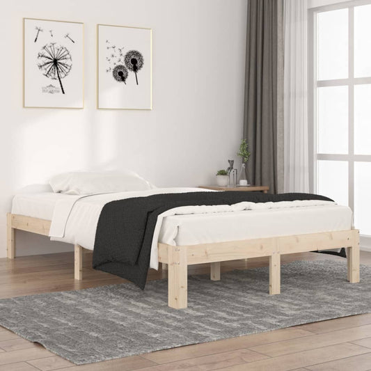 vidaXL Bed Frame Solid Wood Pine 120x200 cm