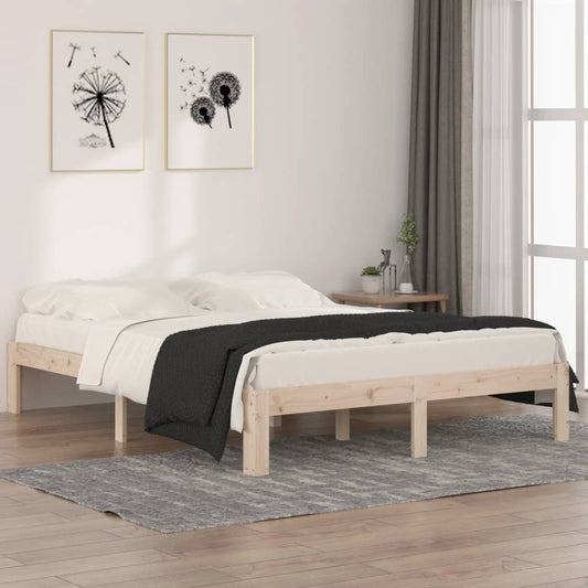 vidaXL Bed Frame Solid Wood 150x200 cm King Size