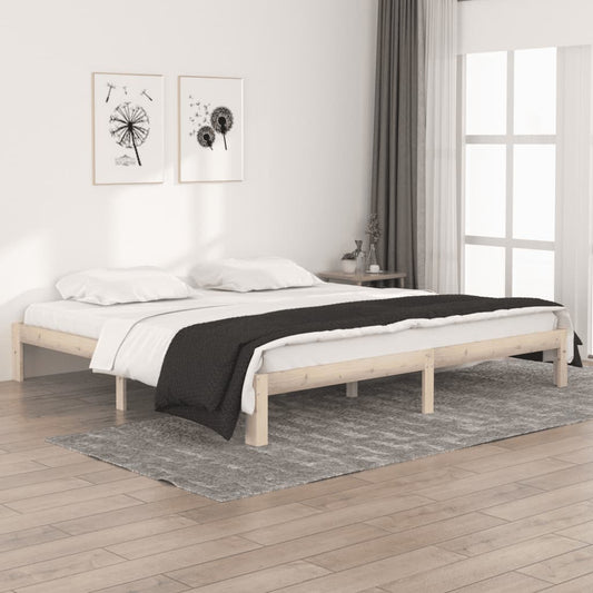 vidaXL Bed Frame Solid Wood Pine 200x200 cm
