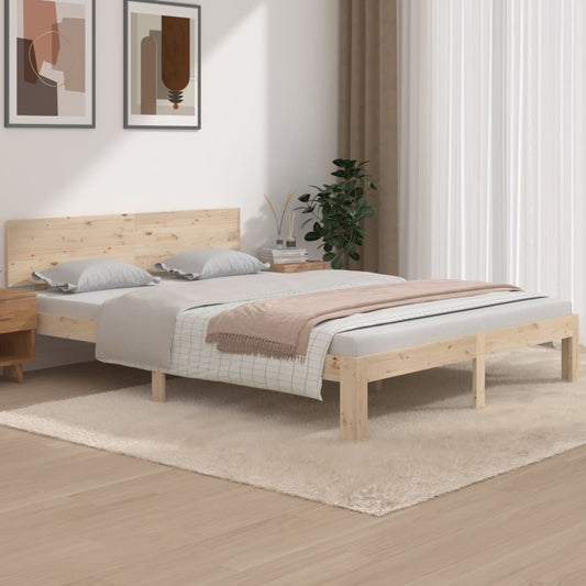 vidaXL Bed Frame Solid Wood 150x200 cm King Size