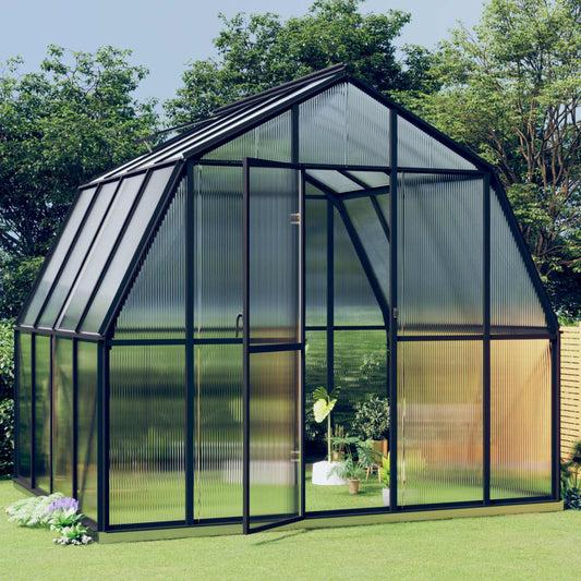 vidaXL Greenhouse with Base Frame Anthracite 6.43 mŒ_ Aluminium