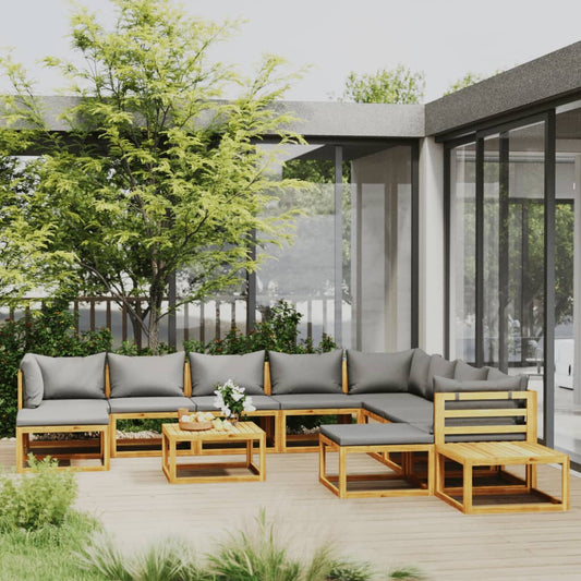 vidaXL 12 Piece Garden Lounge Set with Cushions Solid Wood Acacia (UK/IE/FI/NO only)