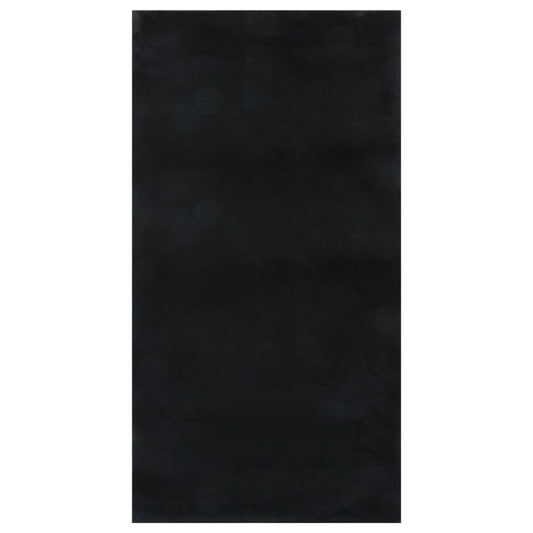 vidaXL Washable Rug Soft Shaggy 80x150 cm Anti Slip Black