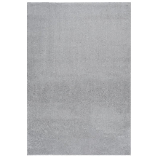 vidaXL Washable Rug Soft Shaggy 160x230 cm Anti Slip Grey