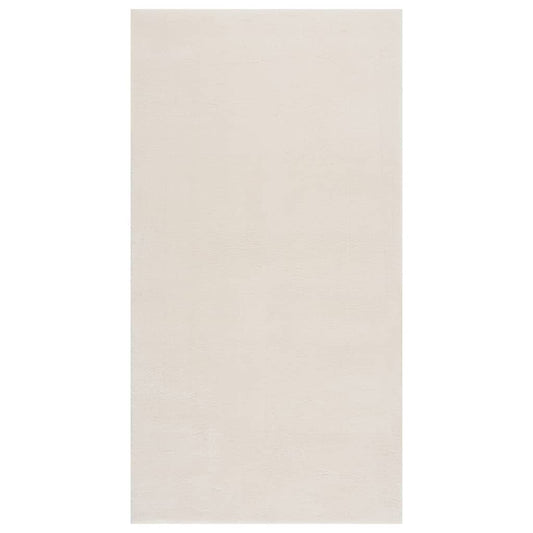 vidaXL Washable Rug Soft Shaggy 80x150 cm Anti Slip Cream
