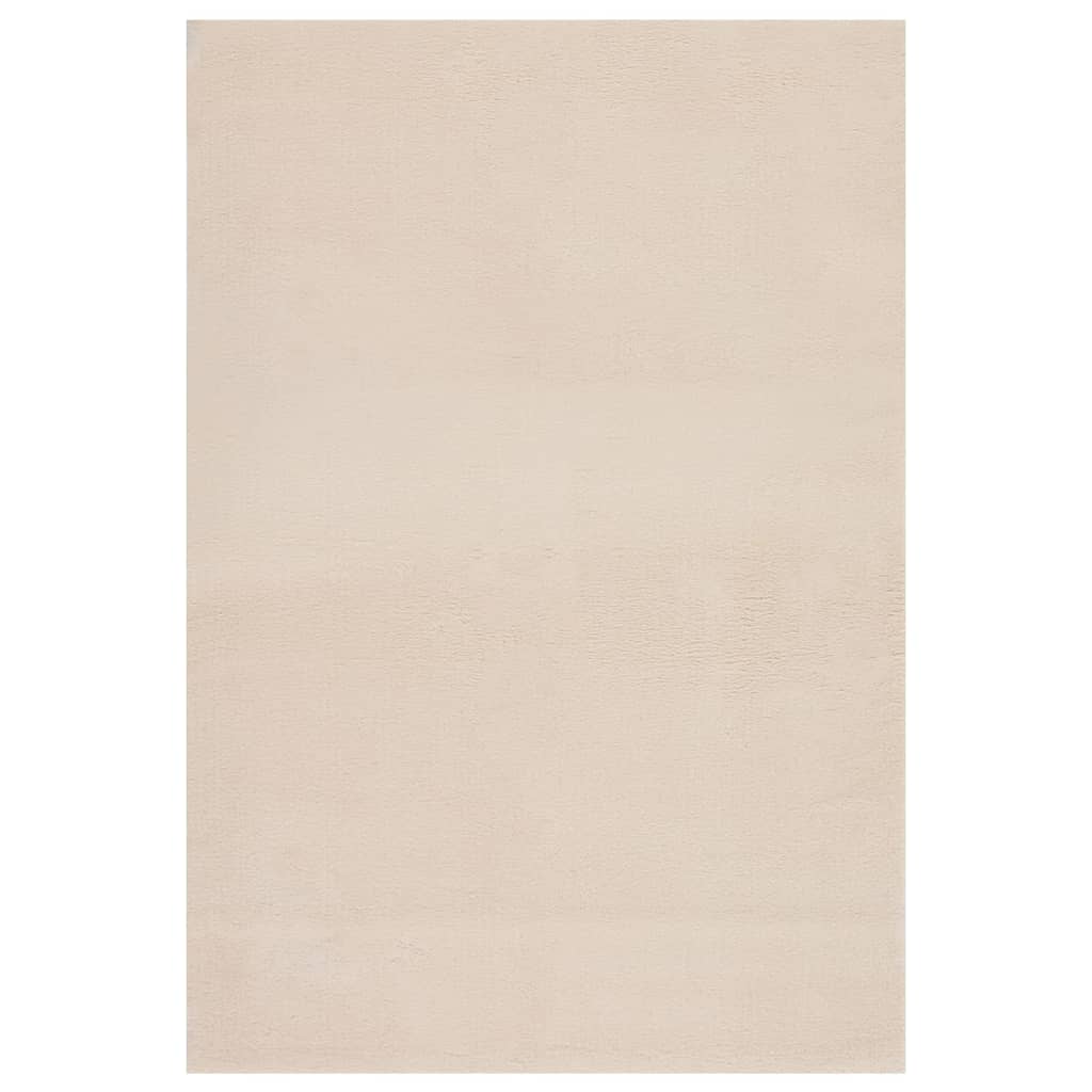 vidaXL Washable Rug Soft Shaggy 160x230 cm Anti Slip Beige