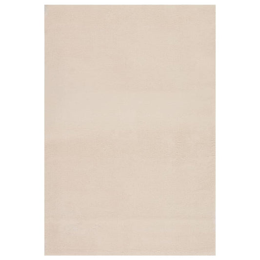 vidaXL Washable Rug Soft Shaggy 160x230 cm Anti Slip Beige