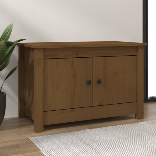 vidaXL Shoe Cabinet Honey Brown 70x38x45.5 cm Solid Wood Pine