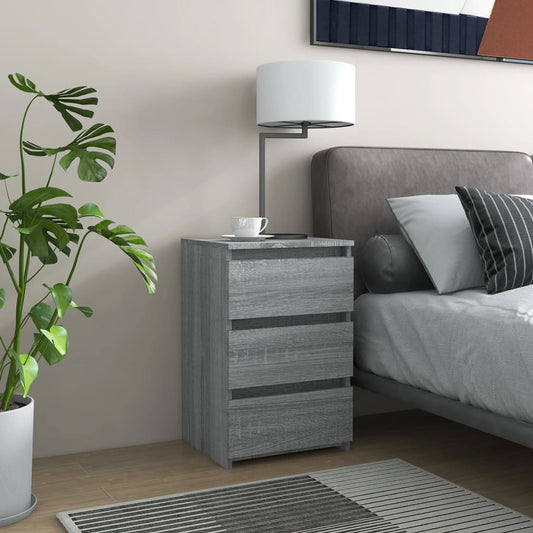 vidaXL Bed Cabinets 2 pcs Grey Sonoma 40x35x62.5 cm Engineered Wood