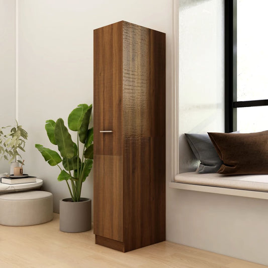 vidaXL Apothecary Cabinet Brown Oak 30x42.5x150 cm Engineered Wood