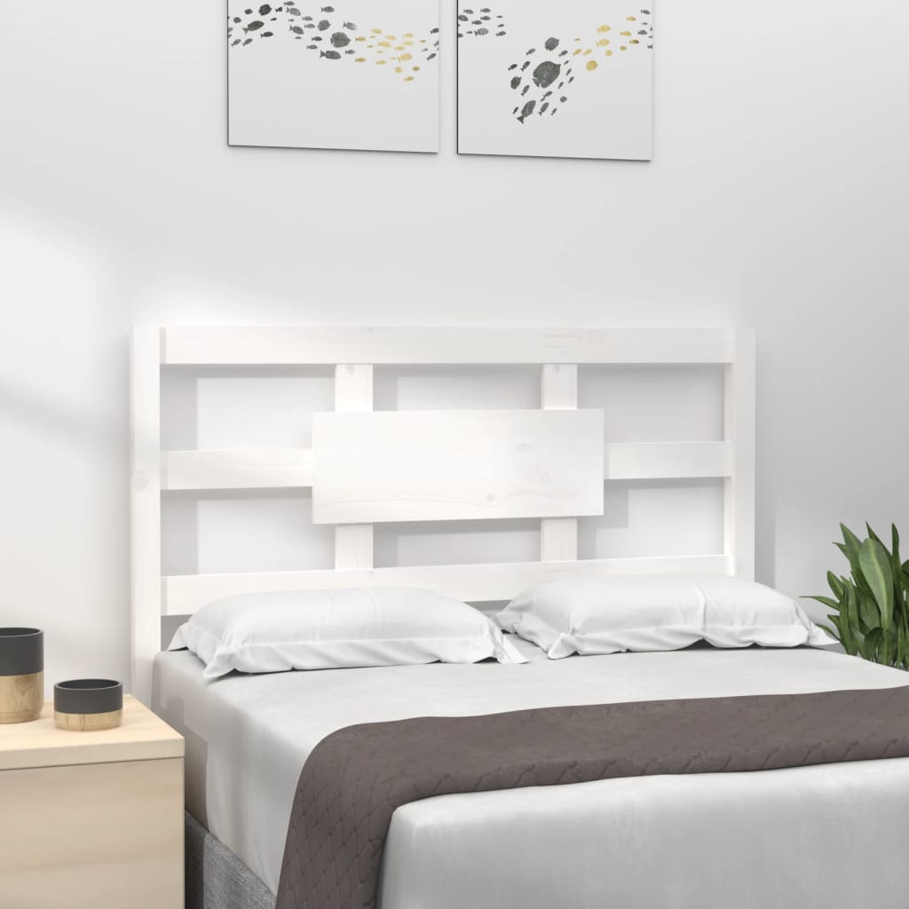 vidaXL Bed Headboard White 95.5x4x100 cm Solid Wood Pine