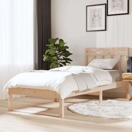 vidaXL Bed Frame Solid Wood Pine 90x200 cm